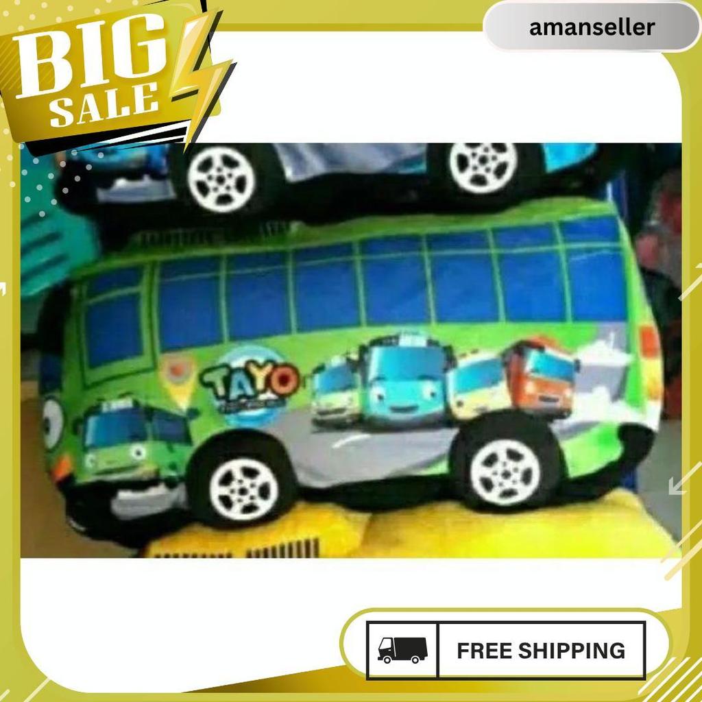 Boneka Bus Tayo Lucu Warna Warni / Mainan Anak Cowok Boneka Mobil Termurah