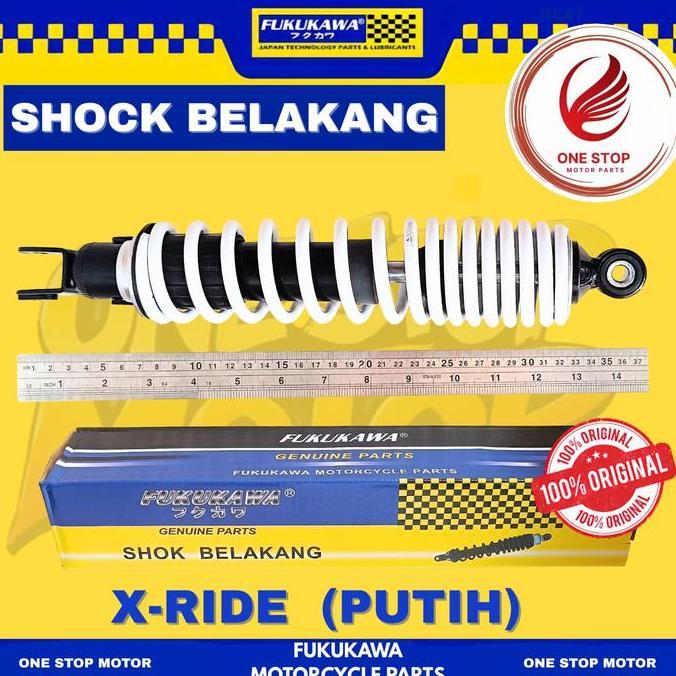 DE147 - SHOCKBREAKER X-RIDE FUKUKAWA SHOK BELAKANG X-RIDE 115 HITAM DAN PUTIH ASLI ORIGINAL FUKUKAWA