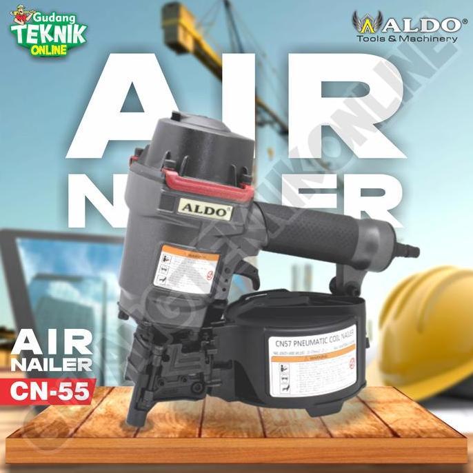 PAPANDAYAN Mesin Paku Tembak Angin ALDO CN-55 CN-70 / Air Nailer Coil Pallet ALDO CN55 CN70 Alat Pak