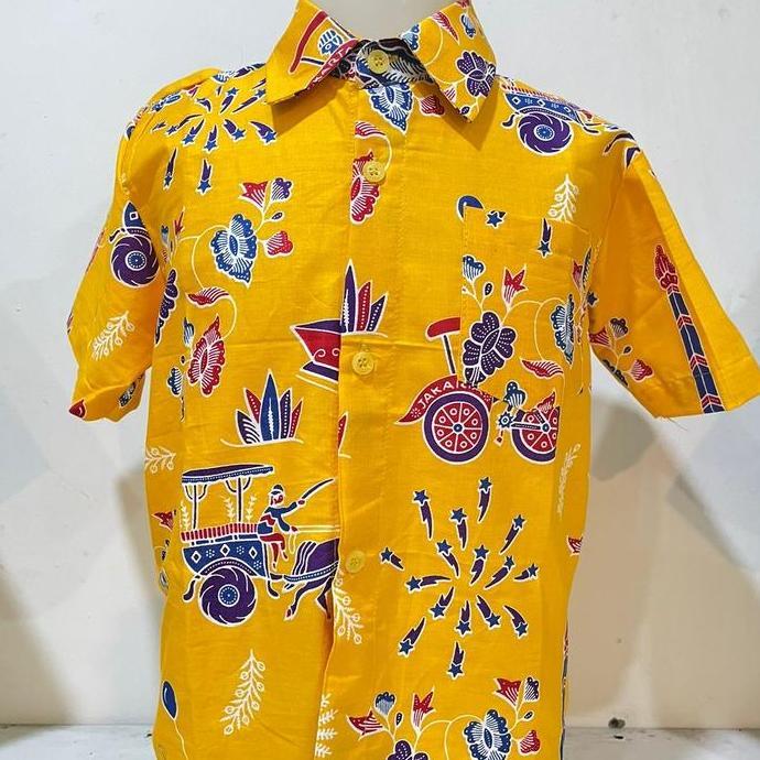 BAJU BATIK SERAGAM ANAK MOTIF ONDEL - ONDEL