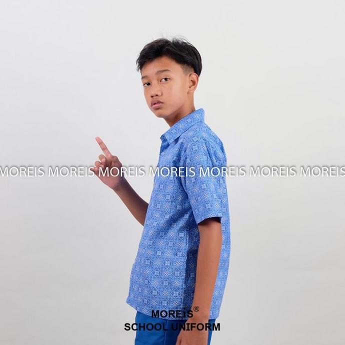Seragam Baju Batik SD/MI/TK/PAUD JM Biru 003