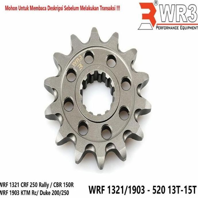 Gear Gir Depan WR3 520 - 14T 15T KTM Duke RC 200 250 390