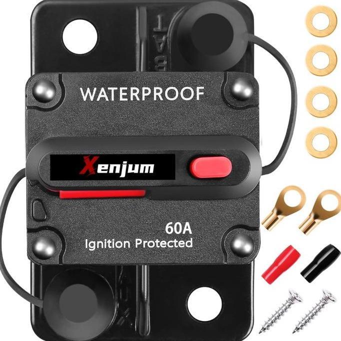 50A 60A 100A Circuit Breaker Fuse Reset Waterproof Circuit Breaker 12V-24V Dc Audio Mobil Premium