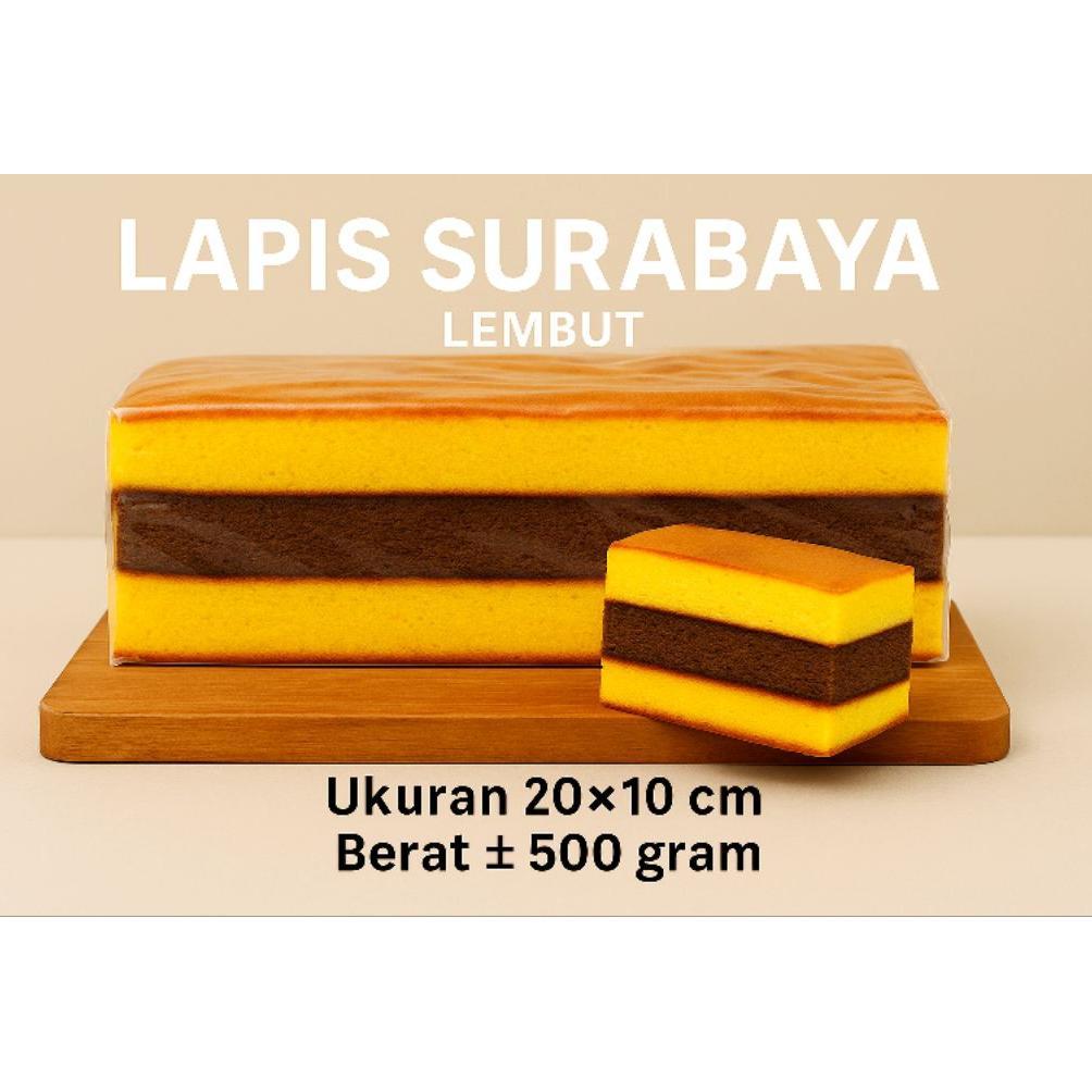 Kue Lapis Surabaya Pum Full Kuning Telur, Lembut & Tahan Lama ukuran 10x20 cm Termurah