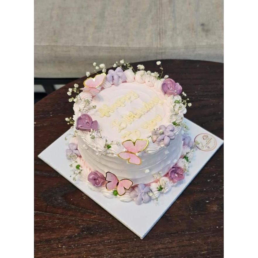 Korean Cake D15 Cake Ultah Kue Korean Custom Kue Ultah Kado Ultah Cake Flower Cake Butterfly Cake Tw