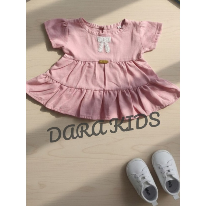 Dress Anak Perempuan Simpel Manis Bahan Rayon/0-3 Tahun DARA KIDS