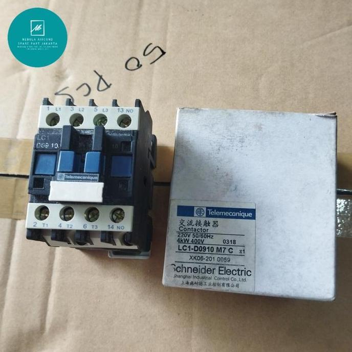 CONTACTOR TELEMACANIQUE LC1-D0910 M7C 220V 50/60HZ 4KW 400V SCNEIDER
