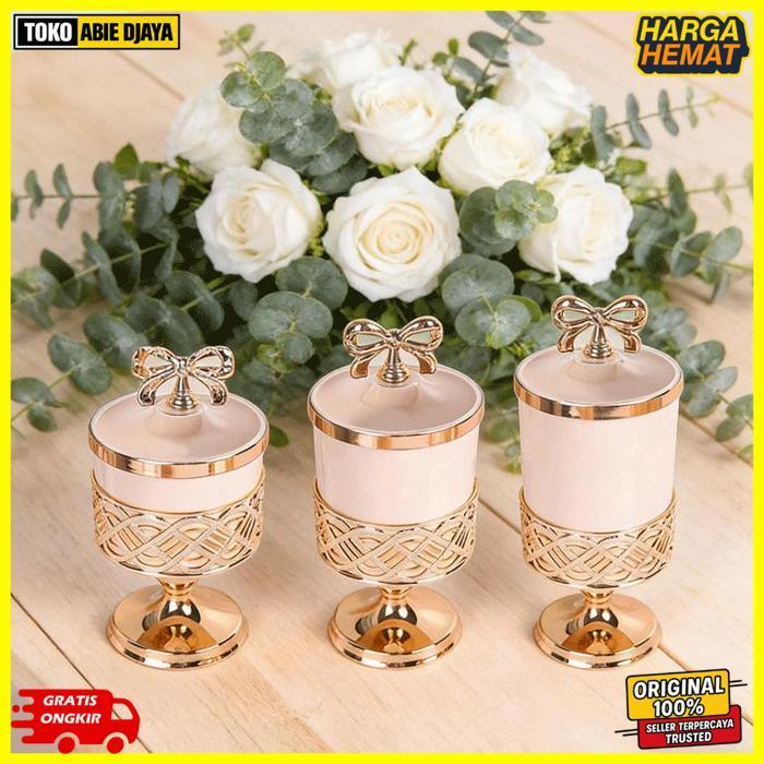 Quality Keranixy 3Pcs Toples Lebaran Elegan Set Wadah Kue Kering & Hiasan Meja Ramadhan Yang Mewah T