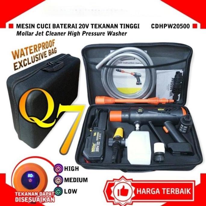 Mollar Cdhpw20500 Q7 Jet Cleaner Cuci Steam Mobil Motor Cordless 20V