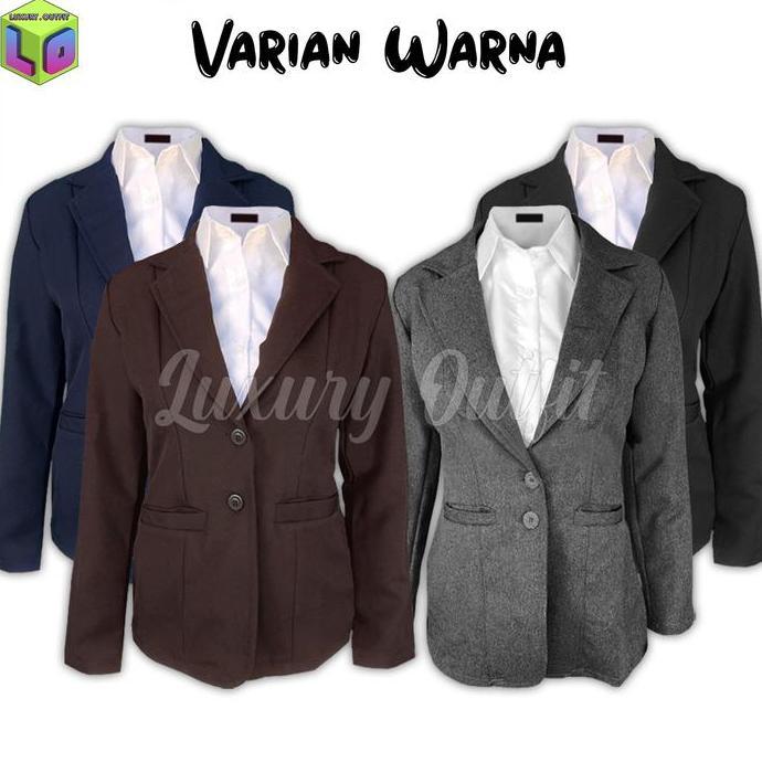 Momi- Blazer Wanita Wanita Korea/Kerja Blazer Formal Kerja Kantor Wanita