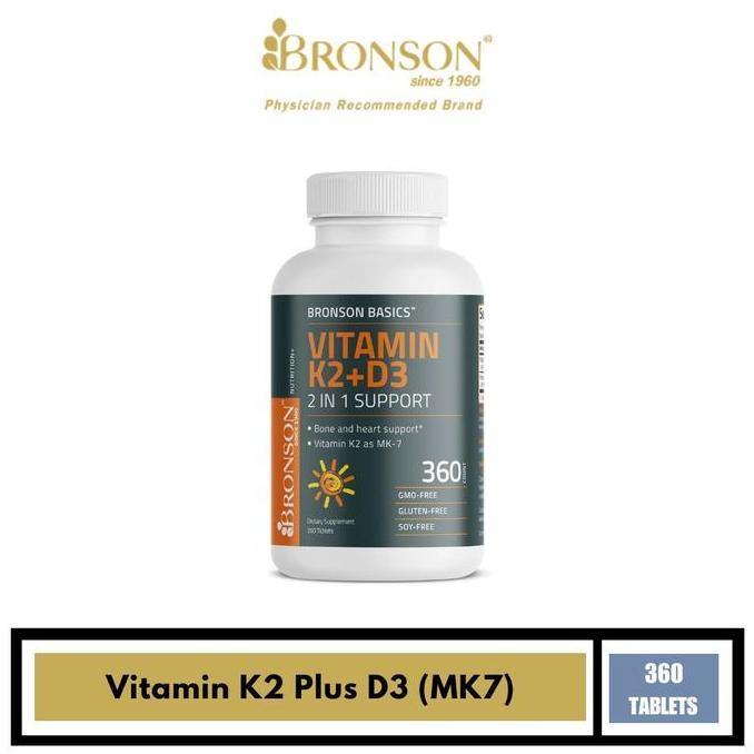 BRONSON Vitamin K2 Plus D3 (MK7) 360 s