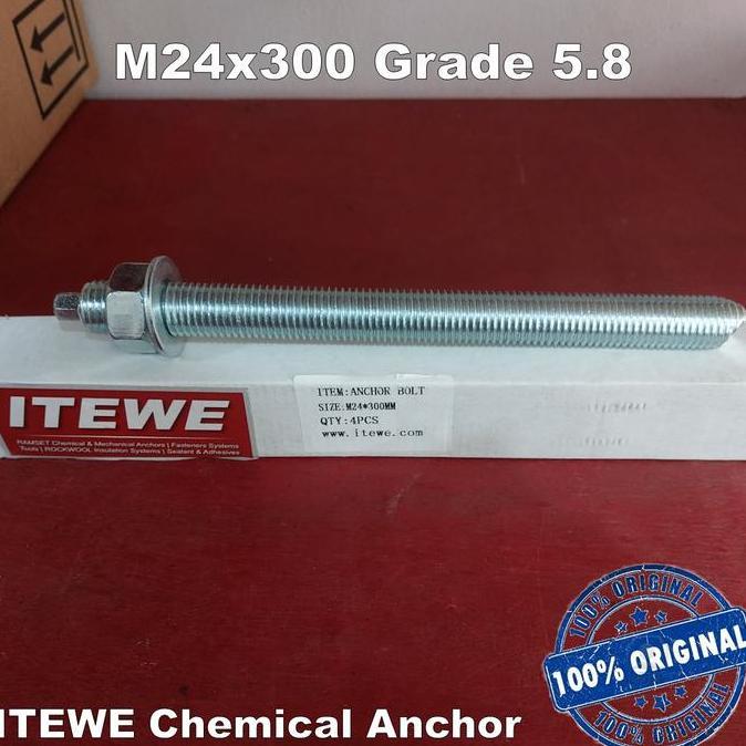 Angkur ITEWE M24x300 Grade 5.8 Chemical Angkur BEST QUALITY