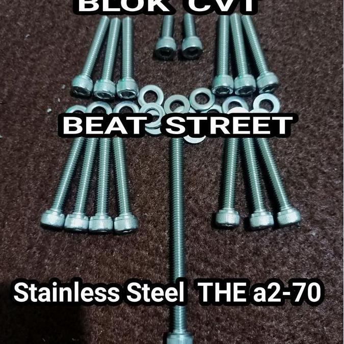 baut bak cvt Beat Street stainless ASLI