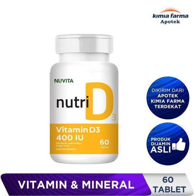 NUVITA NUTRI D3 400 IU 60 / VITAMIN D3 / KIMIA FARMA