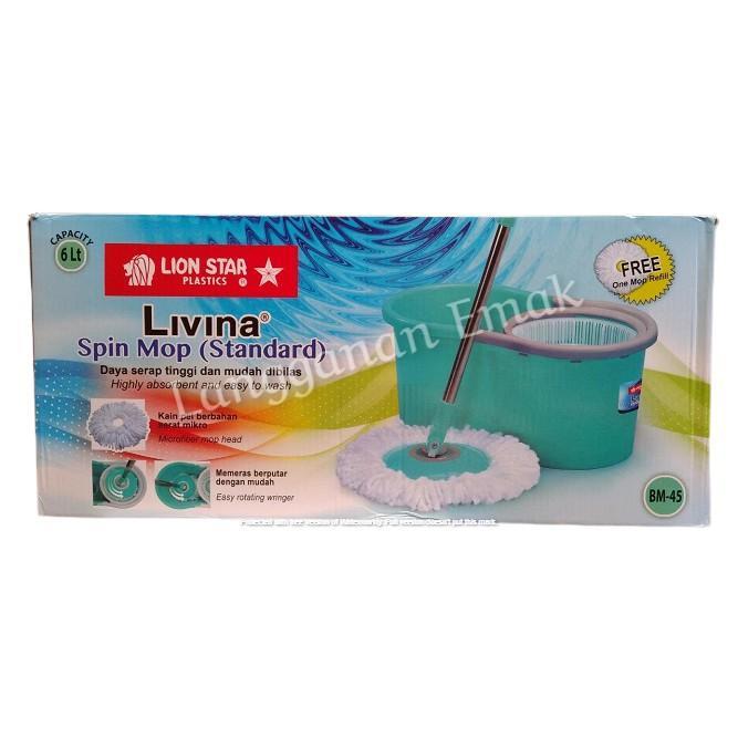 Lion Star Pel Lantai Putar Otomatis Spin Mop / Pel Lantai Putar Lion Star Bm-45 / Spin Mop Lion Star