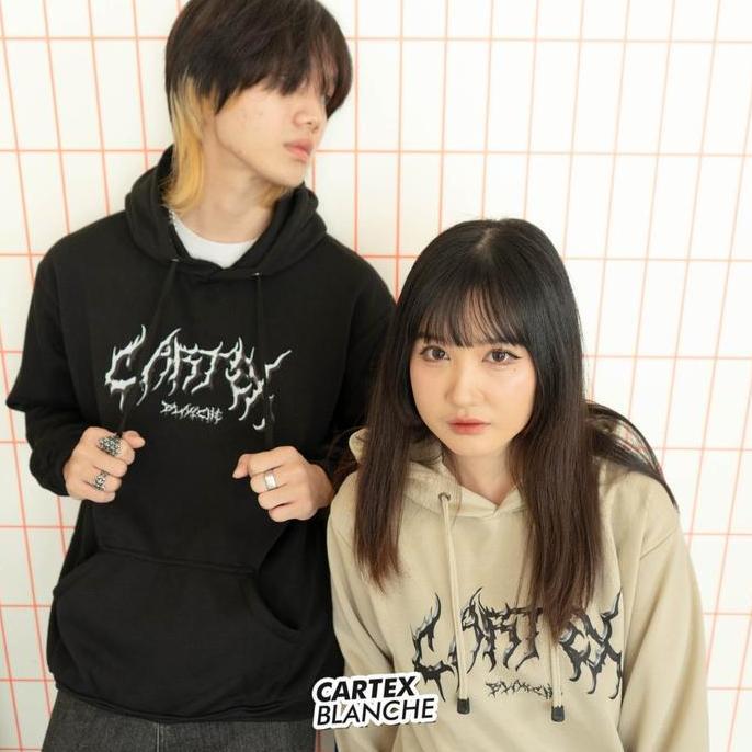 Momi- Cartexblanche Emo Style Jaket Hoodie Pria Wanita Jumper Sablon Distro Fleece M - Xxl