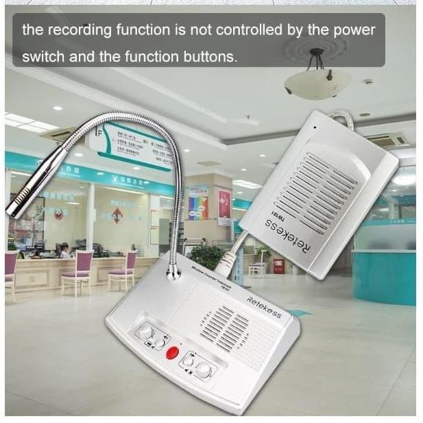 Window dual way counter intercom - mic loket - Zhudele Retekess TW101