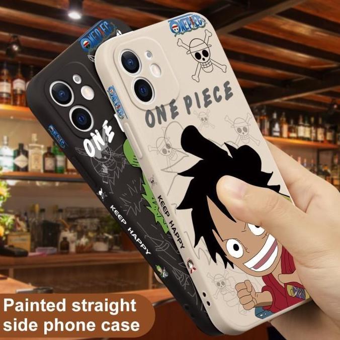 Case untuk Oppo A55 LUFFY One Piece Gambar Cartoon Softcase FREE TALI