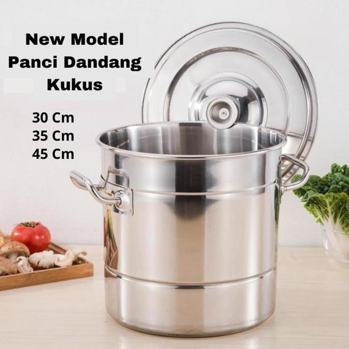 Xxcv- Stok Pot 30Cm Besar Tebal Panci Sup Tinggi Multifungsi Stainless /25Cm/30Cm/35Cm/40Cm /Panci D