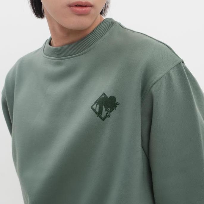 Xxpi- M231 - Jujutsu Kaisen Geto Crewneck Hijau 0498