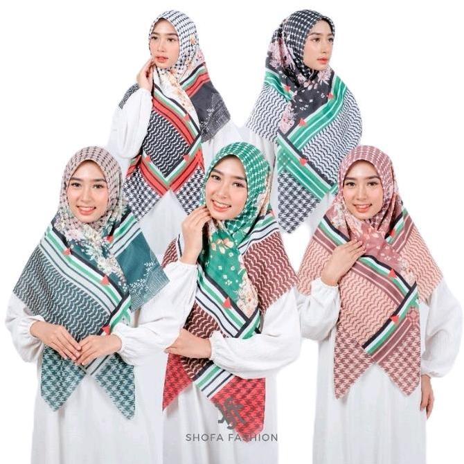 Hijab Square Palestina JUMBO Voal  Cantik standar