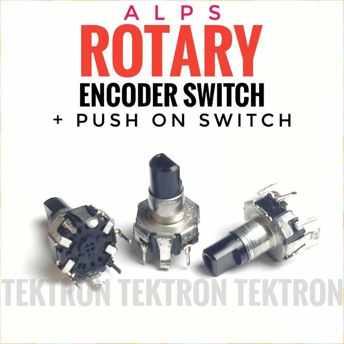 Murah (1) ALPS Rotary Encoder Switch plus Push On Button 24 klik Rotari Sw Putar tek70n Buru Order