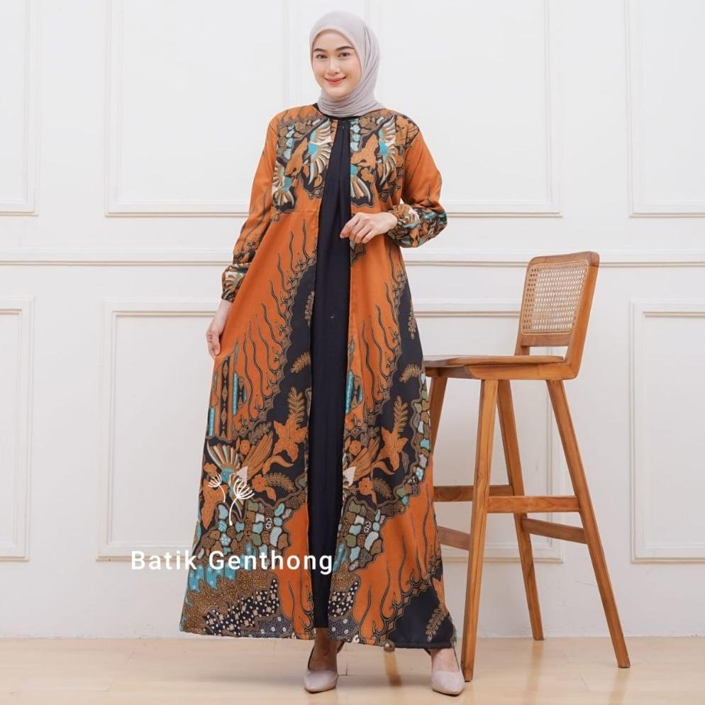 BEST SELLER GAMIS BATIK KONDANGAN KOMBINASI BUSUI JUMBO LD100 LD110 LD120 LD130 BAJU WANITA MUSLIMAH