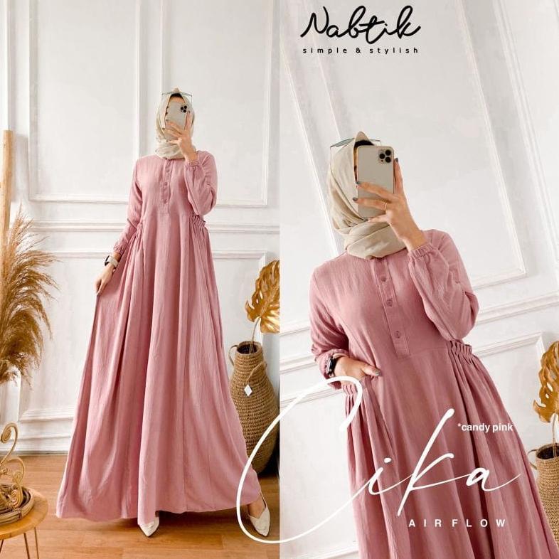 DISKON GAMIS CRINKLE TERBARU, GAMIS CRINKLE AIRFLOW,GAMIS CIKA AIRFLOW,GAMIS CIKA NABTIK,GAMIS KEKIN
