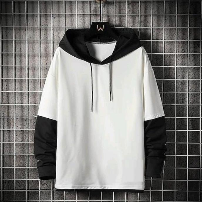 Xxpi- Kaos Hoodie Pria Kaos Hoodie Double Layer Lengan Panjang Pria Sweater Kaos Distro Sweatshirt Z
