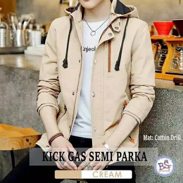 NEW Jaket Kickgas Pria/ Jaket Korea /Jaket Semi Parka Korea /Jaket Cowok Korea/ Jaket Pria / Jaket M