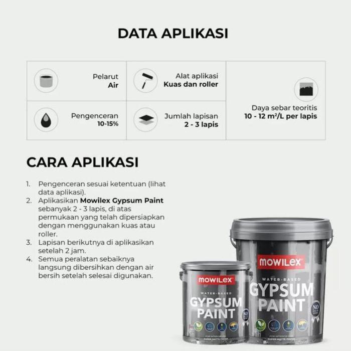 CAT PLAFON CEILING MOWILEX GIPSUM PAINT 20L WHITE