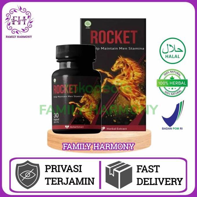 Terlaris Obat Kuat Rocket Original Suplemen Herbal Peningkat Vitalitas Pria happy shopping kak
