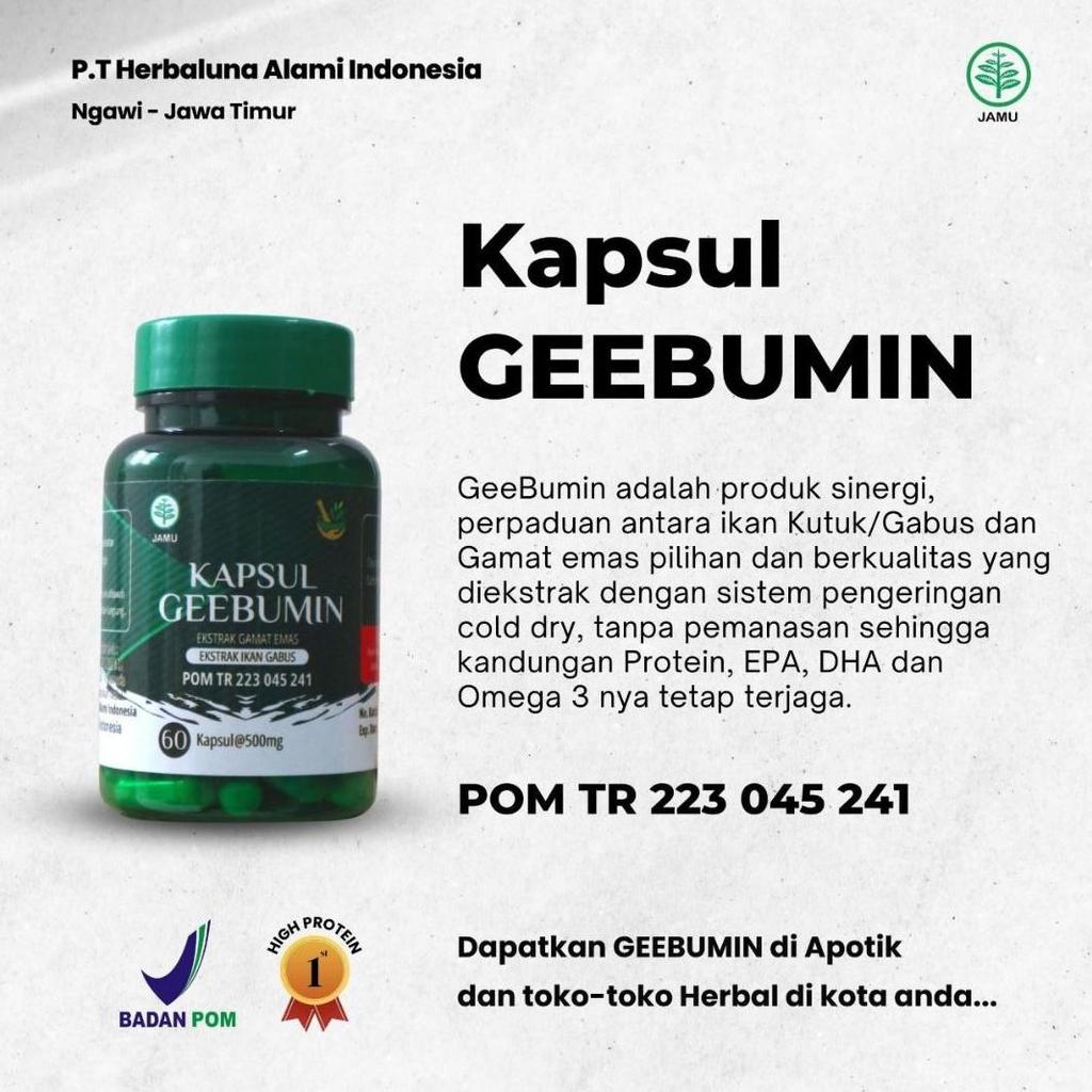 Geebumin Suplemen Herbal Ikan Kutuk Gamat 60 Kapsul