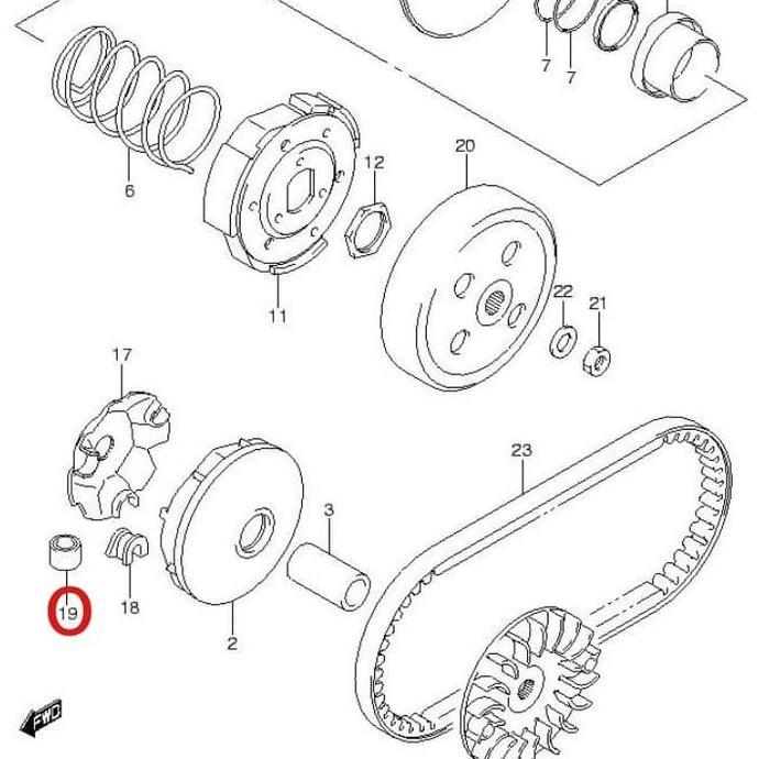 Roller Skywave Spin Original Suzuki SGP Asli