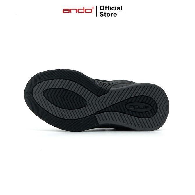 Ando Official Sepatu Sneakers Adrina V Anak - Hitam/Hitam (TERBAIK) (TERBARU) (TERMURAH)