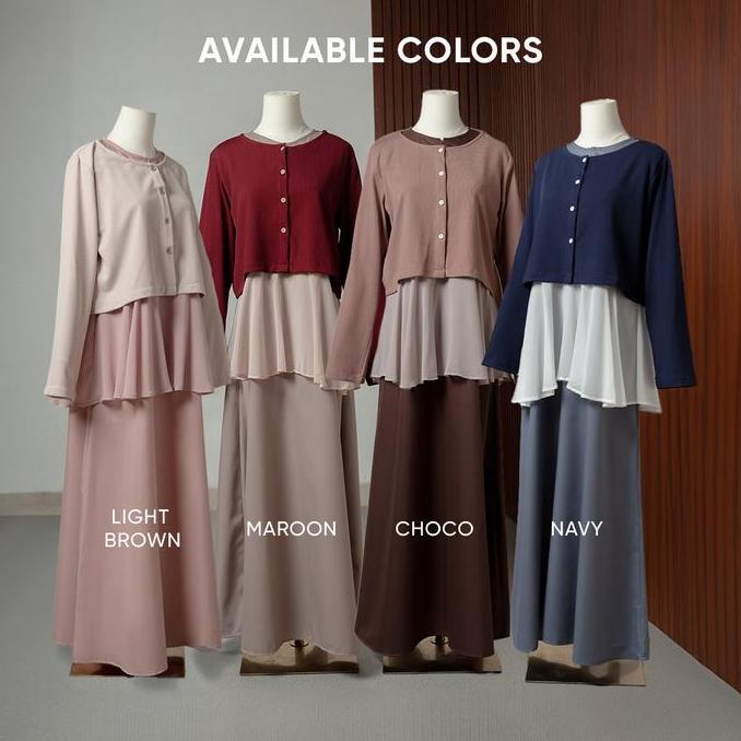 JILBRAVE Ariana Dress Gamis 3-in-1 Daily Casual Feminine Korean Style (TERBAIK) (TERBARU) (TERMURAH)