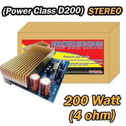Kit PA. Class D200 2x100W Power Amplifier Stereo 200W Power Home Theater Clas D 200Watt Ampli FORSAL