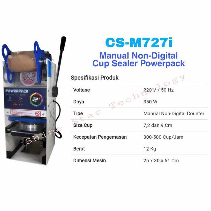 Promo POWERPACK MANUAL CUP SEALER CS-M727I CS-M795I / csm727i csm795i Diskon