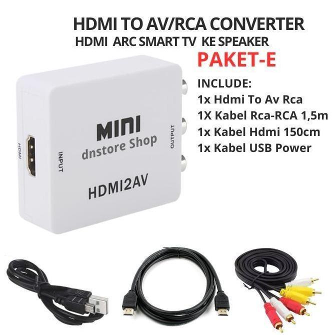 Weargo- Hdmi To Rca / Av ( Hdmi Arc To Rca Speaker )