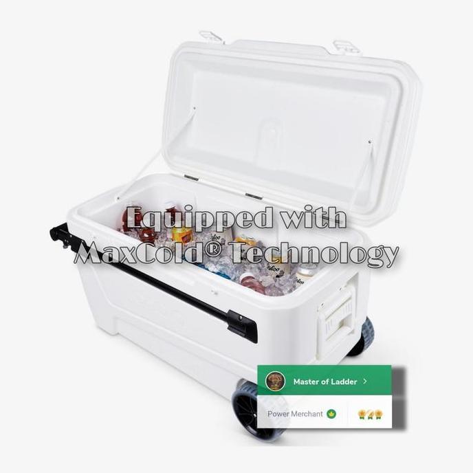 Promo Igloo Cooler Box Troli Roda 104Ltr/Sunset Glide/Roller Ice Box Diskon