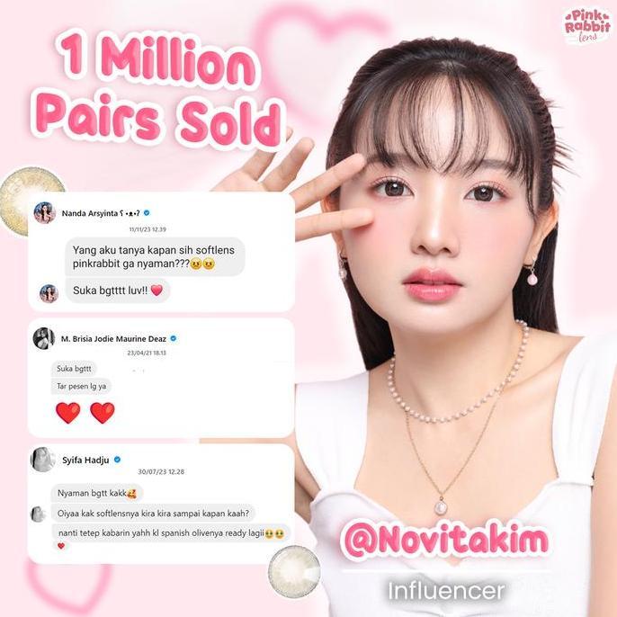 Ayebyt- Pinkrabbit Softlens Ivelle Brown - Normal, Minus 0.5 S/D 10.00 (1Pcs/Sebelah)