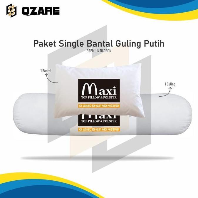 Lansungkirim- Paket Bundling 1 Set Bantal Guling Tidur Hotel Dewasa Dacron Maxi