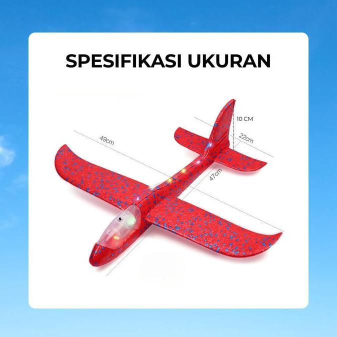 Zz99- Mainan Pesawat Anak Flying Glider Diy Rakitan Busa Gabus Ringan Aman Seru Bisa Diterbangkan