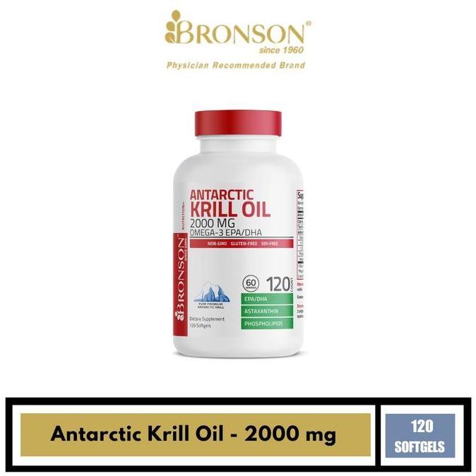 BRONSON Antarctic Krill Oil Omega-3 2000 mg 120 Softgels