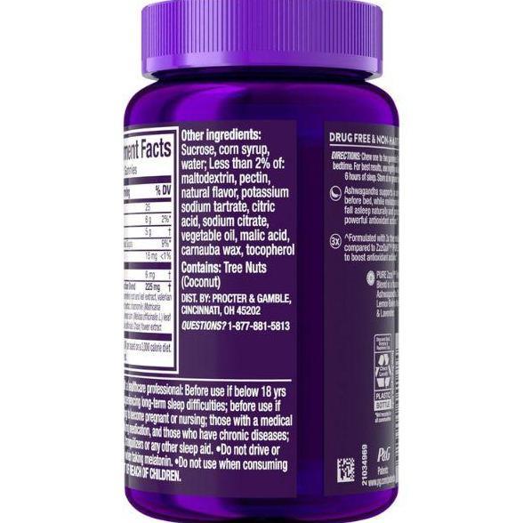 ZzzQuil PURE Triple Action Gummy Melatonin Ashwagandha Sleep-Aid