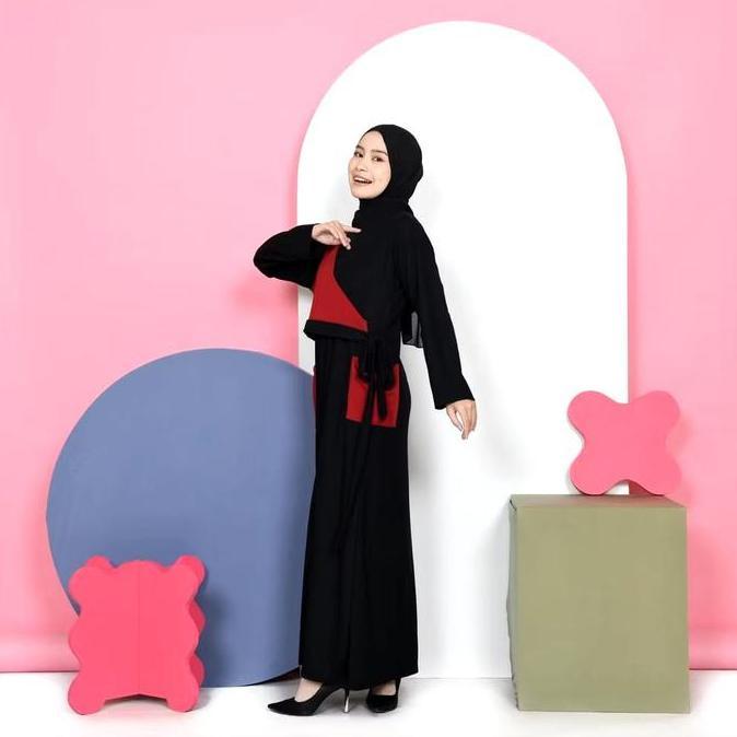 Mybamus Yava Pocket Gamis Wanita Muslim Panjang Simple Basic Rekomendasi Dress High (TERBAIK) (TERBA
