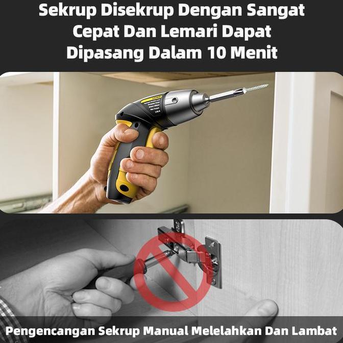 Miliki Japer Obeng Listrik Baterai Tanpa Kabel Mesin Obeng Baterai Koper, Kit Alat Bor Tanpa Kabel, 