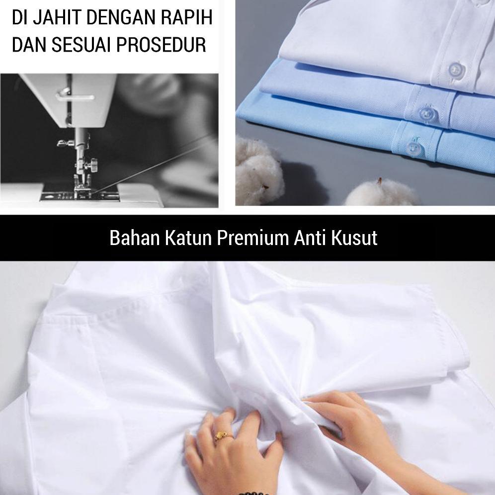 BEST SELLER BAJU KEMEJA PRIA LENGAN PANJANG POLOS SKY BLUE HEM BIRU LANGIT BAHAN KATUN PREMIUM