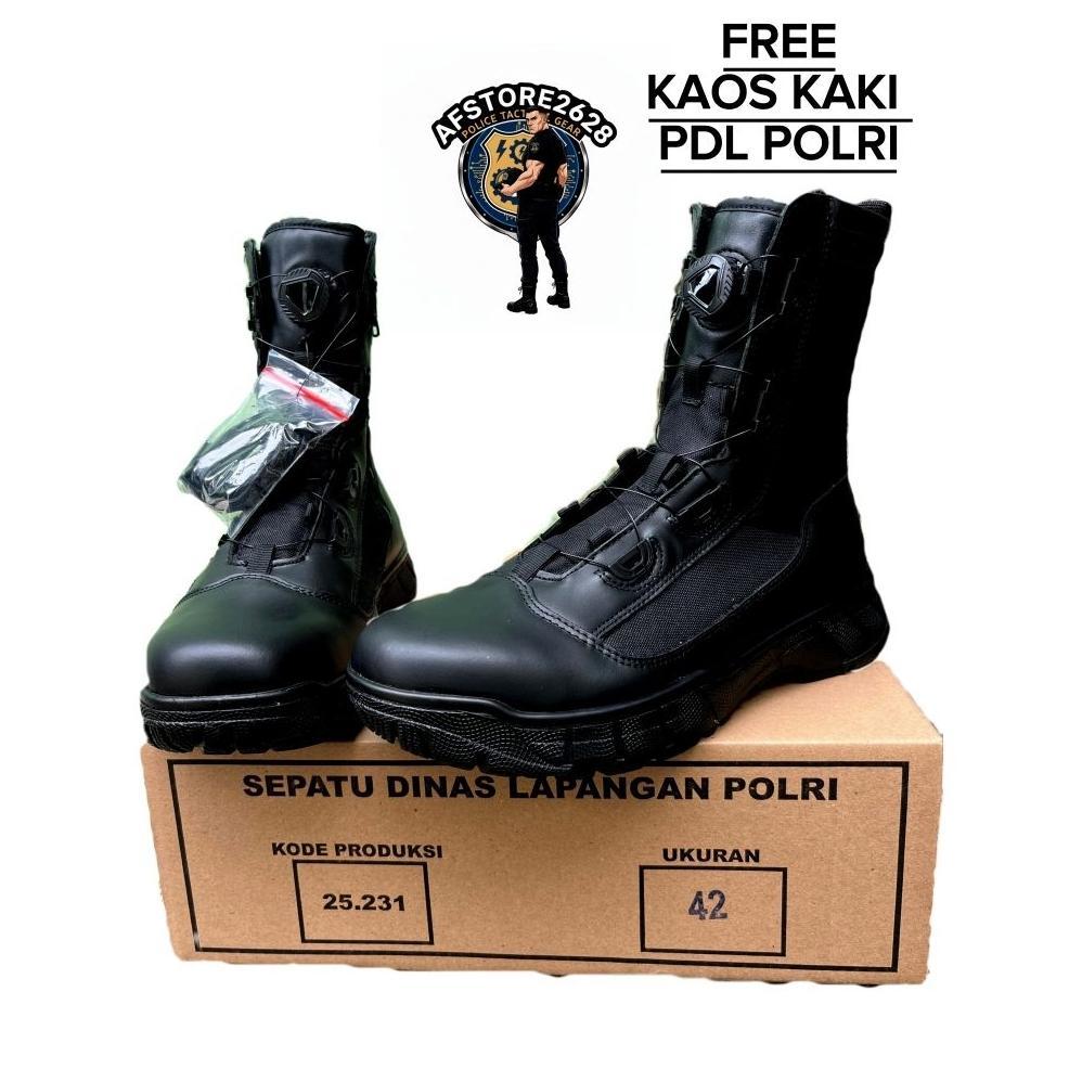 SEPATU PDL JATAH POLRI TALI BIASA & TALI PUTAR TERBARU ASLI KULIT ORIGINAL terlaris