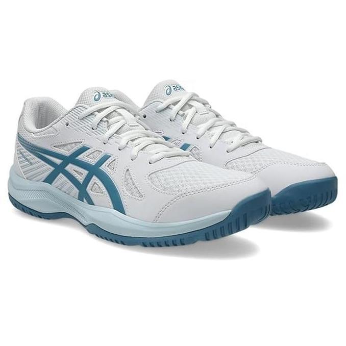 Sedia Sepatu Voli Asics Upcourt 6 White Saba Blue | Original 100%